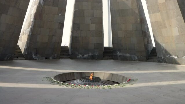 Armenian genocide memorial. It is a monument built for the Armenian genocide committed by the Ottoman Empire between 1915 and 1923
