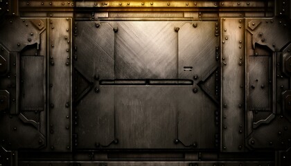 Industrial Strength: Metal Door Featuring Metal Panel and Sturdy Metal Frame
