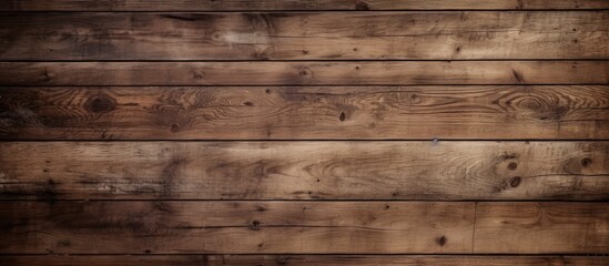 A closeup shot of a brown hardwood plank wall with a blurred beige background, showcasing the intricate wood grain pattern and rectangle shape