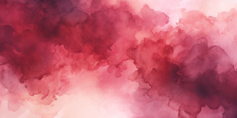 Maroon abstract watercolor stain background pattern - obrazy, fototapety, plakaty