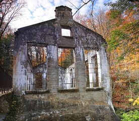 The Carbide-Wilson Ruins in Gatineau Park.