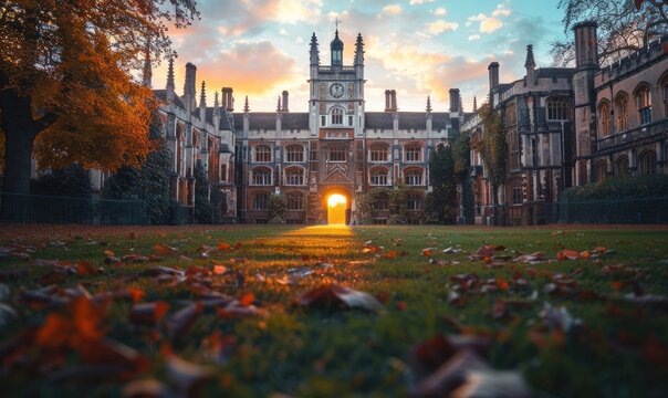 Prestigious university or business school building