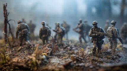 pictures of soldiers in the fog