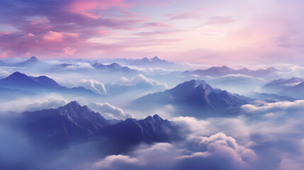 sky and clouds over mountains