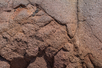 Weathered and oxidized basalt Makapuu point，from the Koʻolau volcano in eastern Oahu, Hawaii...