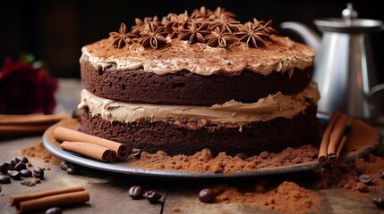 Mexican hot chocolate cake with cinnamon buttercream ultra hd.