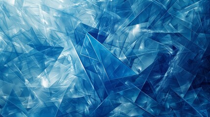 Futuristic blue polygonal structure close-up. Abstract geometric background concept for technology and modern design