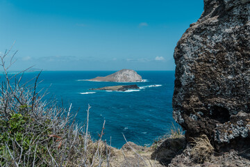 Weathered and oxidized basalt Makapuu point，from the Koʻolau volcano in eastern Oahu, Hawaii...