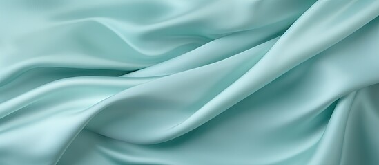 Obraz premium Luxurious close-up of a stunning blue silk fabric known for its incredibly soft texture and smooth feel