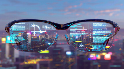 Augmented Reality Smart Glasses Displaying Information