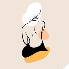 illustration of a beautiful girl body