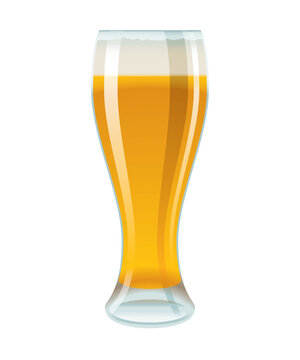 vector glass of beer isolated on white background
