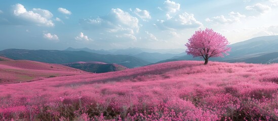 beautiful pink landscape, Republic of Korea