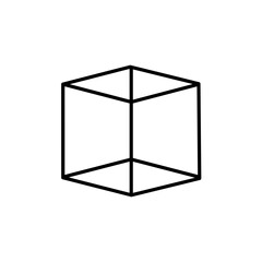 Cube line icon