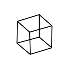 Cube line icon
