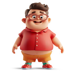 Cute 3D fat boy character