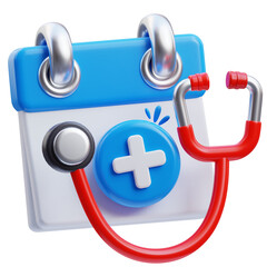 Health calendar 3D Illustration