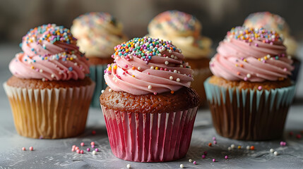Sweet Sensations: Vegan Cupcake Delights - obrazy, fototapety, plakaty
