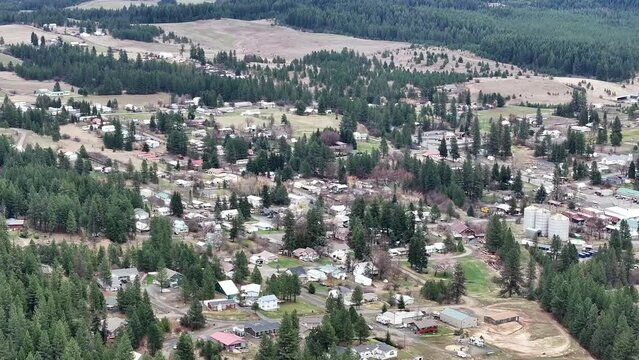 Deary Idaho Aerial View Downtown