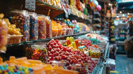 Candy Shop Wonderland. Exploring The Colourful Selections Of Sweets And Treats At The Famous Candy Store