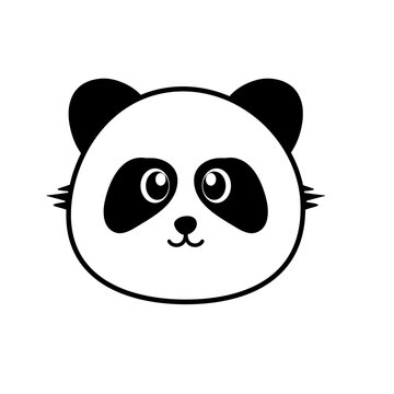 Cute and Kawaii Panda Head Icon