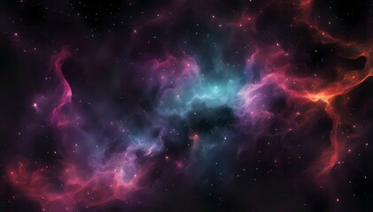Black gas nebula in outer space.  AI Generated - obrazy, fototapety, plakaty