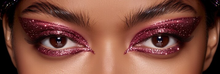 Detailed shot captures rich colors inspiring endless makeup options - obrazy, fototapety, plakaty