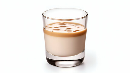 Coffee in a glass isolated on white background. clipping path
