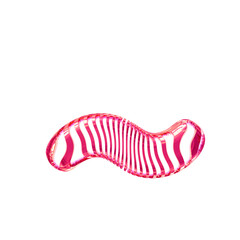 White symbol with pink vertical ultra-thin straps