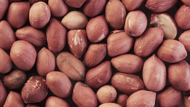 Red Peeled Peanut Close Up Background Texture
