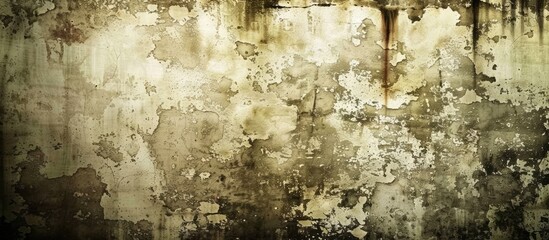 A detailed shot of a grimy surface with chipped paint, revealing layers of history and wear. The...