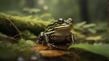 Obraz premium forest frog
