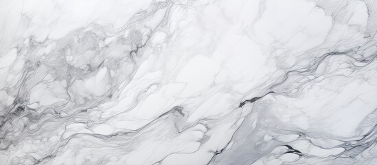 A detailed shot of a white marble texture resembling a frozen landscape during winter, with elements of freezing snow and ice cap visible in the intricate patterns of the surface