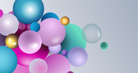 Abstract background with multicolored gradient bubbles