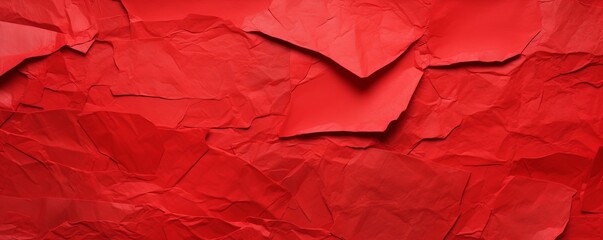 Red torn plain paper pattern background  - obrazy, fototapety, plakaty