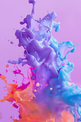 Colorful paint splashing