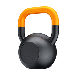 D Gym Equipment: Functional Fitness Kettlebell Training Weight with Transparent Background