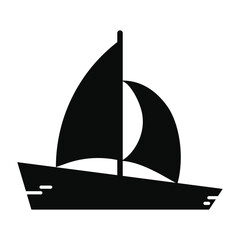 Sailing ship symbol. Vector Illustration.