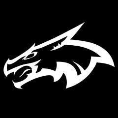 Dragon head silhouette
