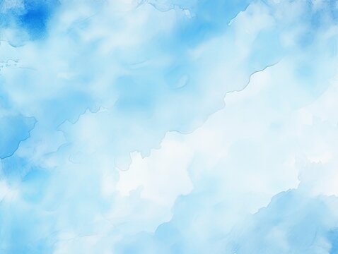 Sky Blue abstract watercolor stain background pattern