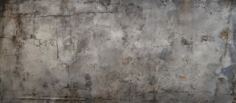 A detailed closeup of a weathered concrete wall with peeling paint, showcasing a mix of textures and patterns in a monochrome photography style