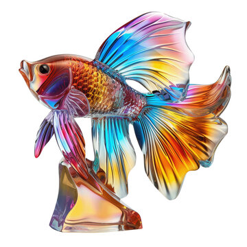 Colourful Crystal Fish Figurine