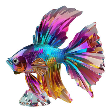 Colourful Crystal Fish Figurine