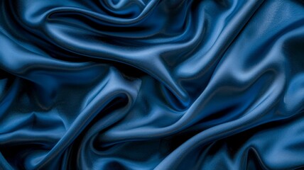 Close Up View of Blue Fabric. Generative AI