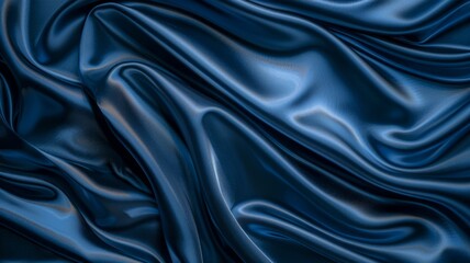 Close Up View of Blue Fabric. Generative AI