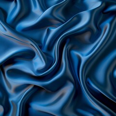 Detailed Close Up View of Blue Fabric. Generative AI - obrazy, fototapety, plakaty