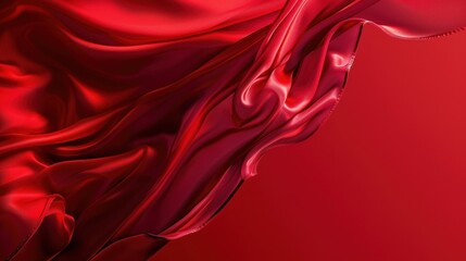 Obraz premium red Fabric waves, 3d rendering.