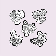 abstract contour topography elements