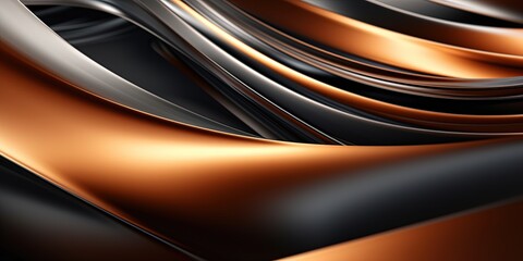 abstract background of metal texture surface, swirl ripple copper metal sheet layers , new and shiny reflective surface, Generative