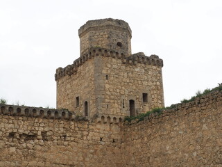 Barcience Castle, a medieval stone fortress in the Province of Toledo.